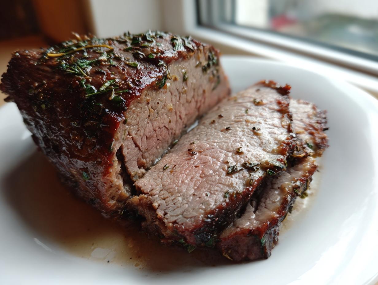 Knoblauch Butter Kräuterbraten Rindfleisch Rezept - Featured