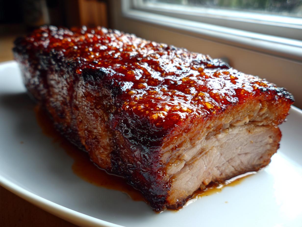 Leckerer Orangenglasierter Schweinebraten für besondere Anlässe - Featured