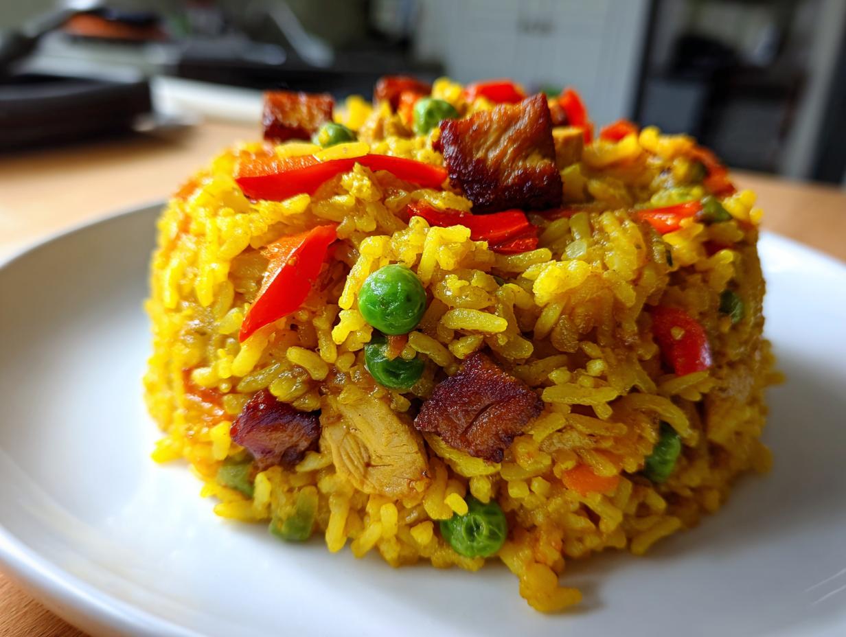 One Pot Curryreis mit Hähnchenbrust - Featured