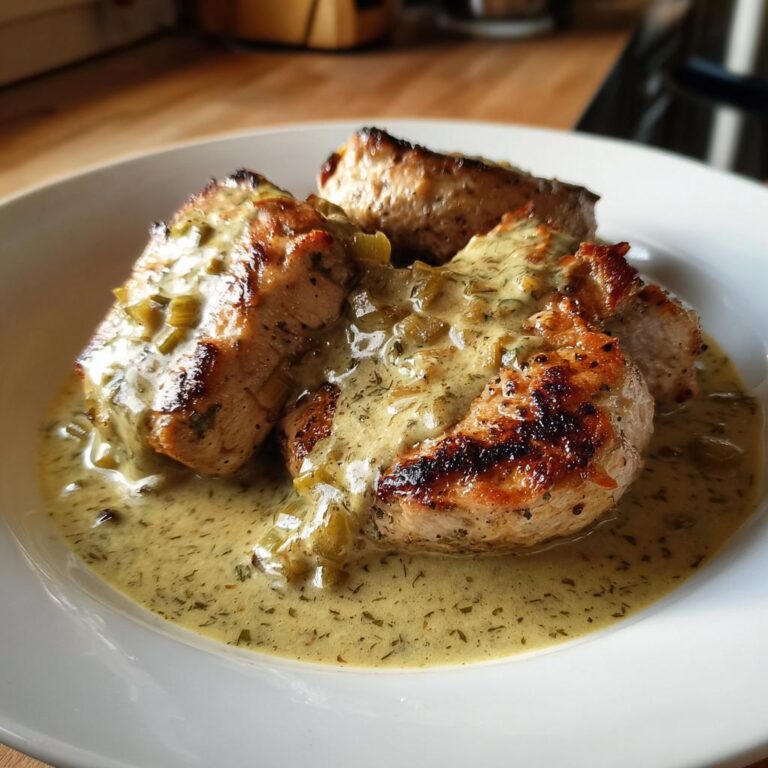 Puten-Medaillons in Lauch-Sahne-Sauce - Tasty