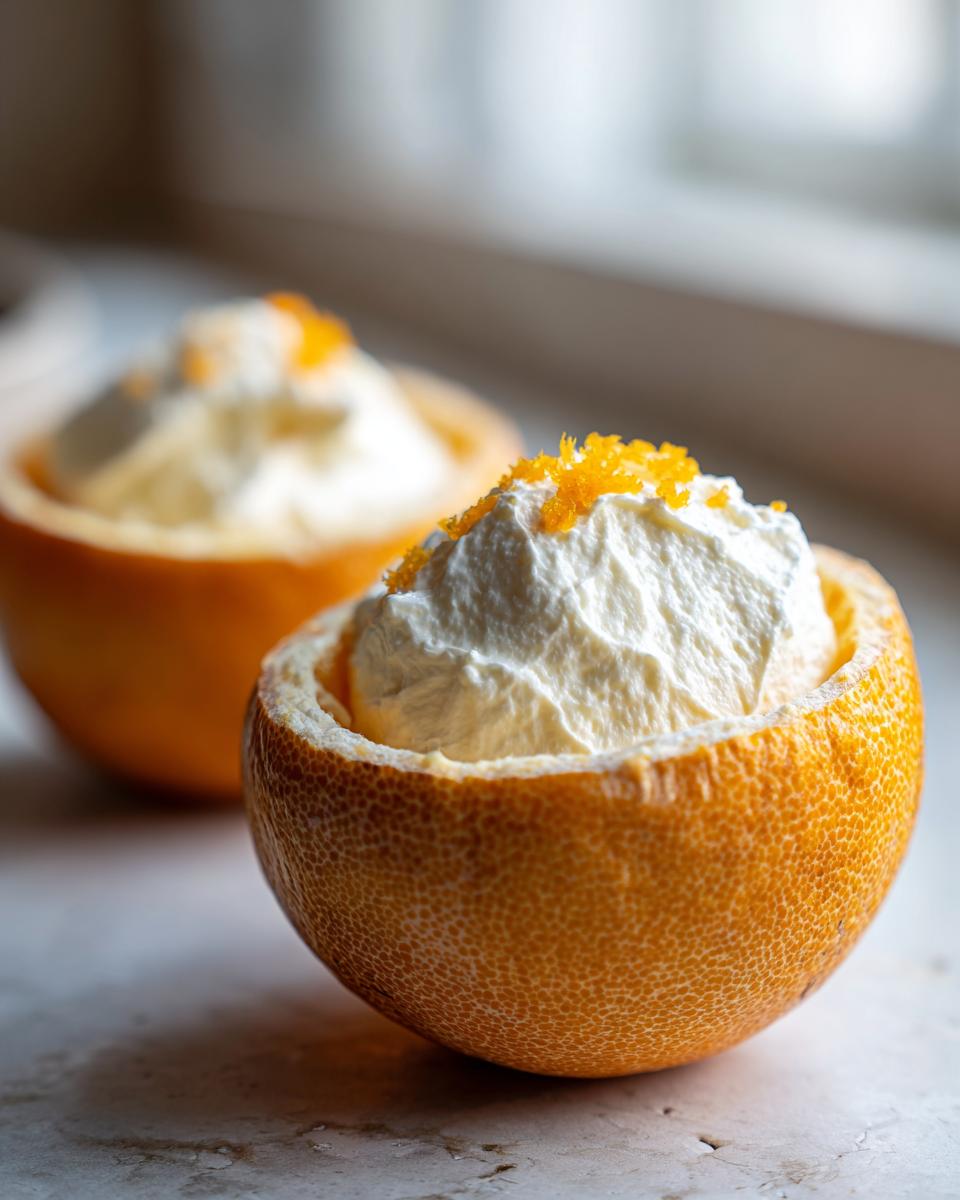 Sahne Quark Dessert in gefüllten Orangen als Weihnachtsdessert - Other 1