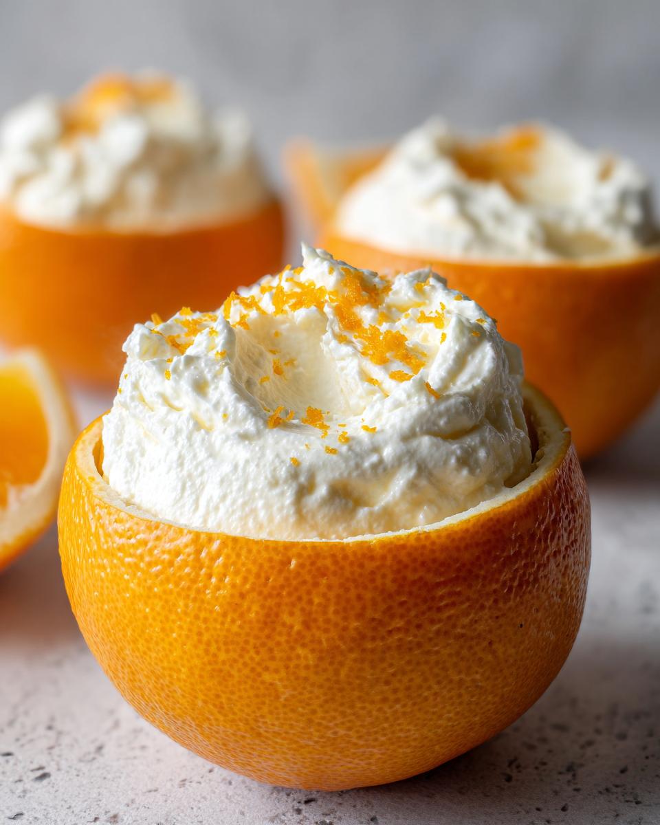 Sahne Quark Dessert in gefüllten Orangen als Weihnachtsdessert - Other 2