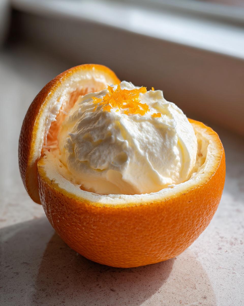 Sahne Quark Dessert in gefüllten Orangen als Weihnachtsdessert - Other 3