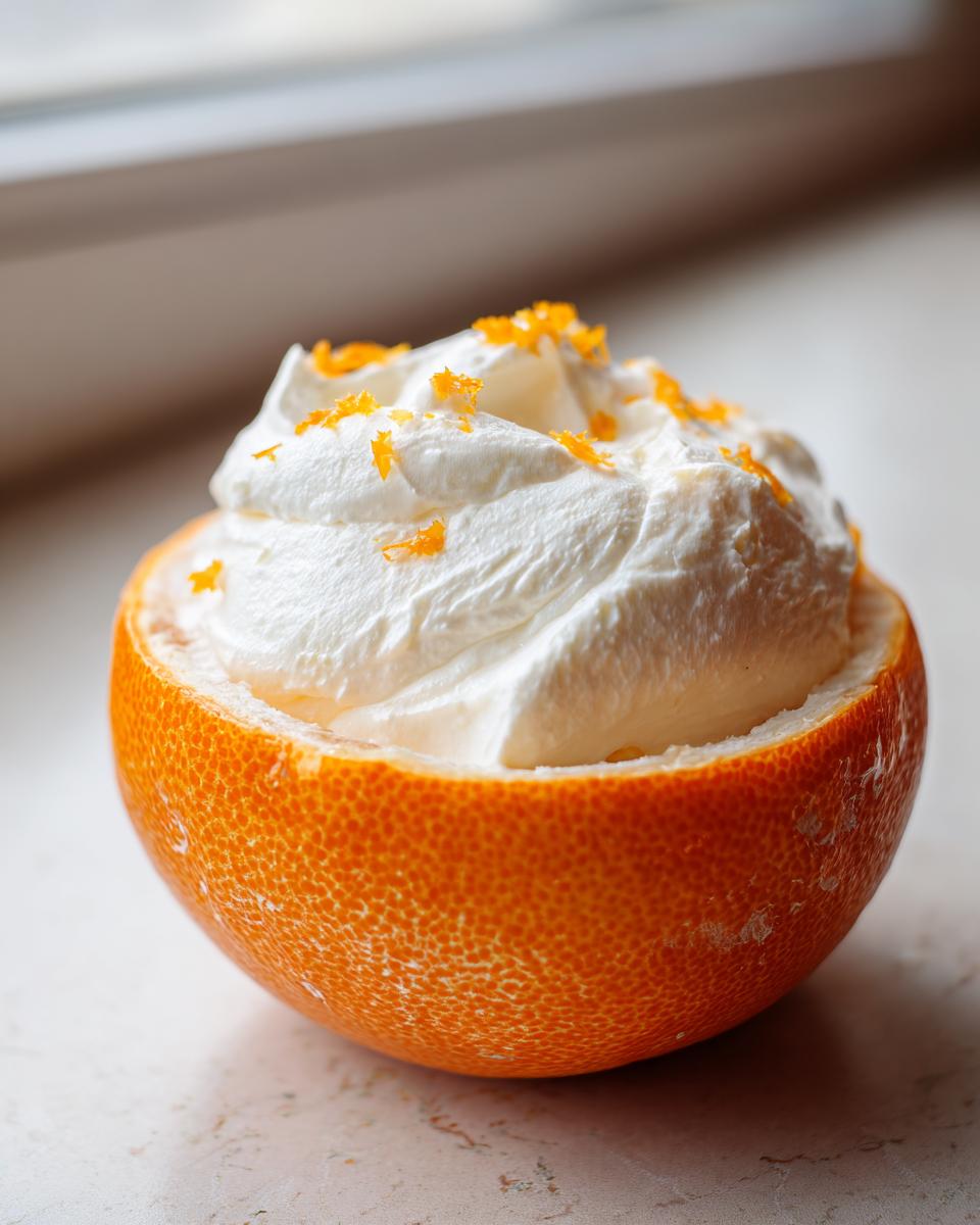 Sahne Quark Dessert in gefüllten Orangen als Weihnachtsdessert - Other 4