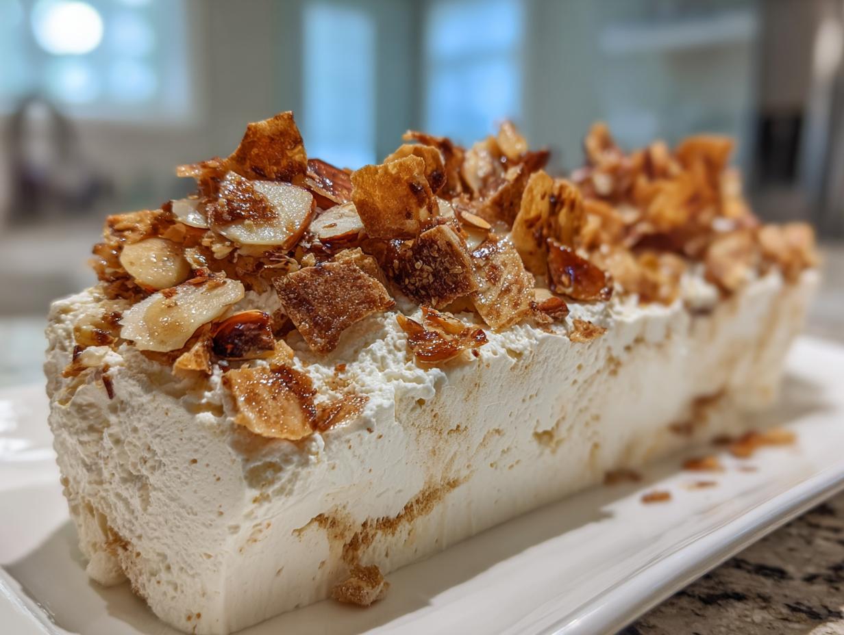 Zimtparfait mit Mandelkrokant - Featured