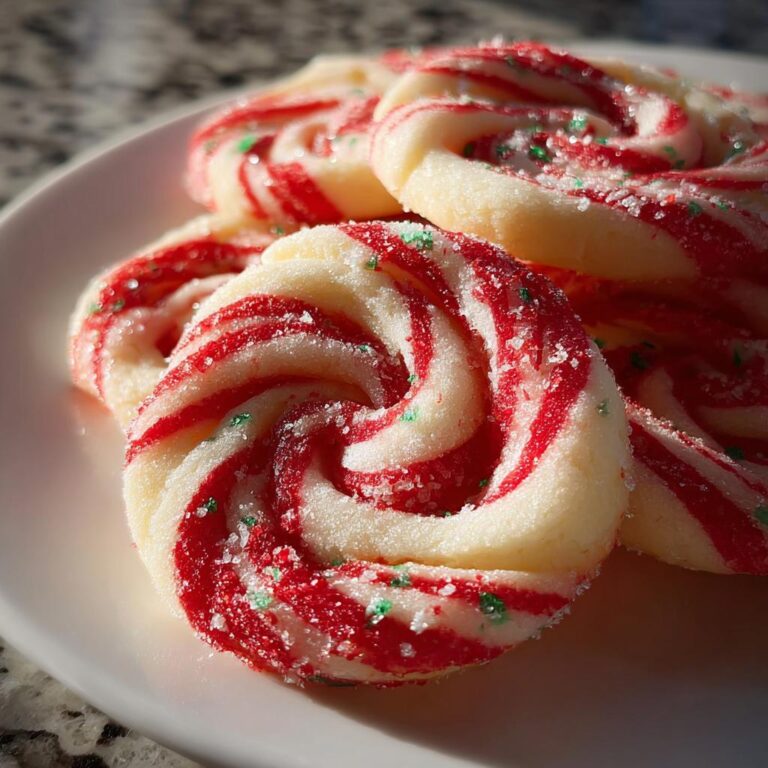 Nahaufnahme von mehreren Festliche Zuckerstangen-Kekse mit roten und weißen Wirbeln, bestreut mit Zucker.