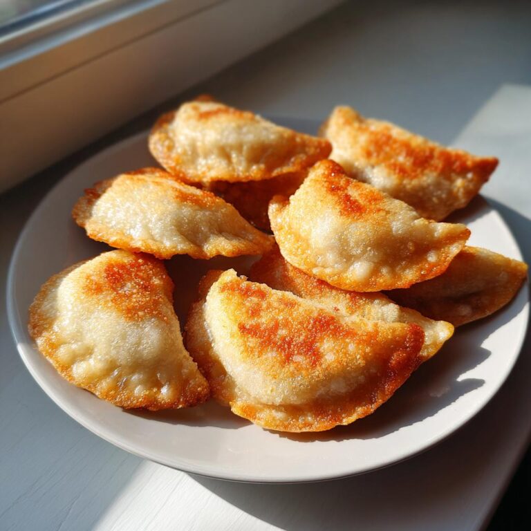 Goldbraun gebratene Herzform Teigtaschen Valentinstag auf einem hellen Teller, beleuchtet durch Sonnenlicht.